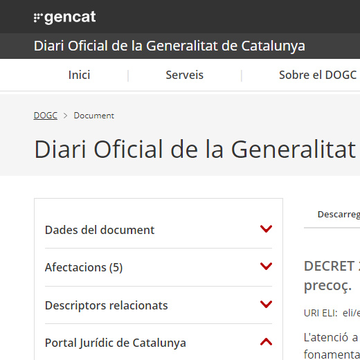 img DECRETO 261/2003, de 21 de octubre, por el que se regulan los servicios de atención precoz